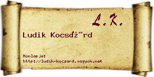 Ludik Kocsárd névjegykártya